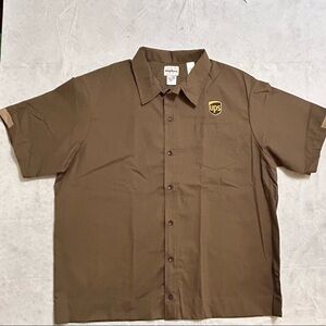 UPS Brown Employee Delivery Driver Uniform Short Sleeve Shirt Men’s XL
